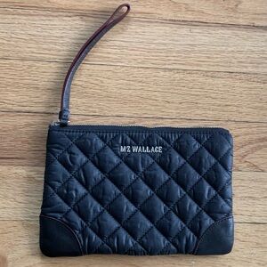 MZ Wallace Quilted Black Wristlet